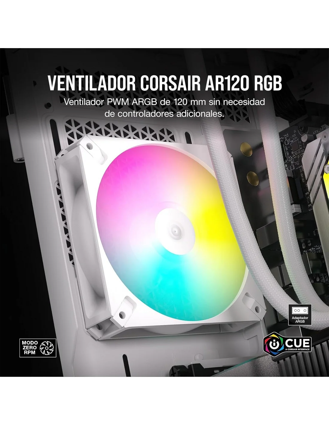 Corsair iCUE AR120 Digital RGB Ventilador 120mm Blanco