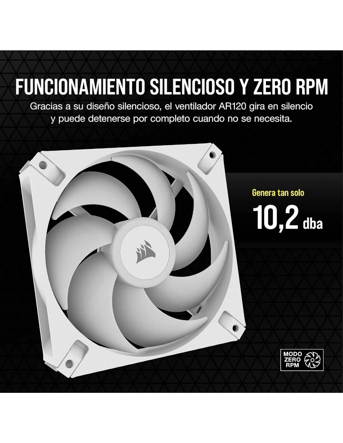 Corsair iCUE AR120 Digital RGB Ventilador 120mm Blanco