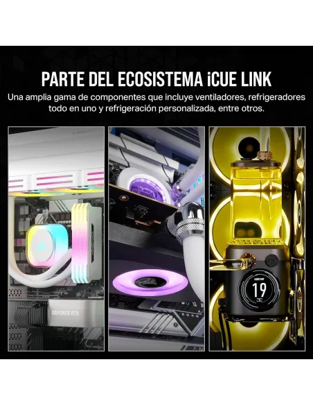 Corsair ICUE Link QX120 RGB 3x Kit de Expansión de Ventilador PWM 120mm Blanco