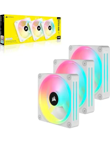 Corsair ICUE Link QX120 RGB 3x Kit de Expansión de Ventilador PWM 120mm Blanco