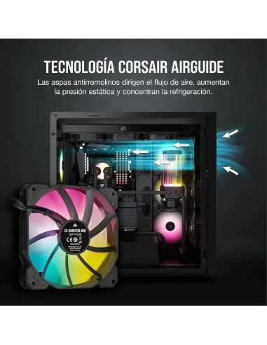 Corsair iCUE SP120 RGB ELITE Performance 120 mm PWM Triple Fan Kit con iCUE Lighting Node CORE Negro