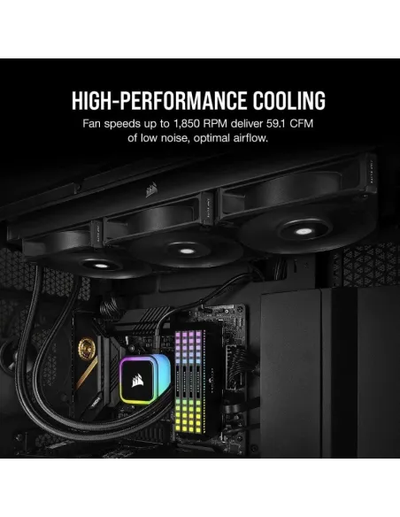 Corsair AF140 Elite 140 mm PWM Ventilador con Rodamiento Dinámico Líquido 140mm Negro