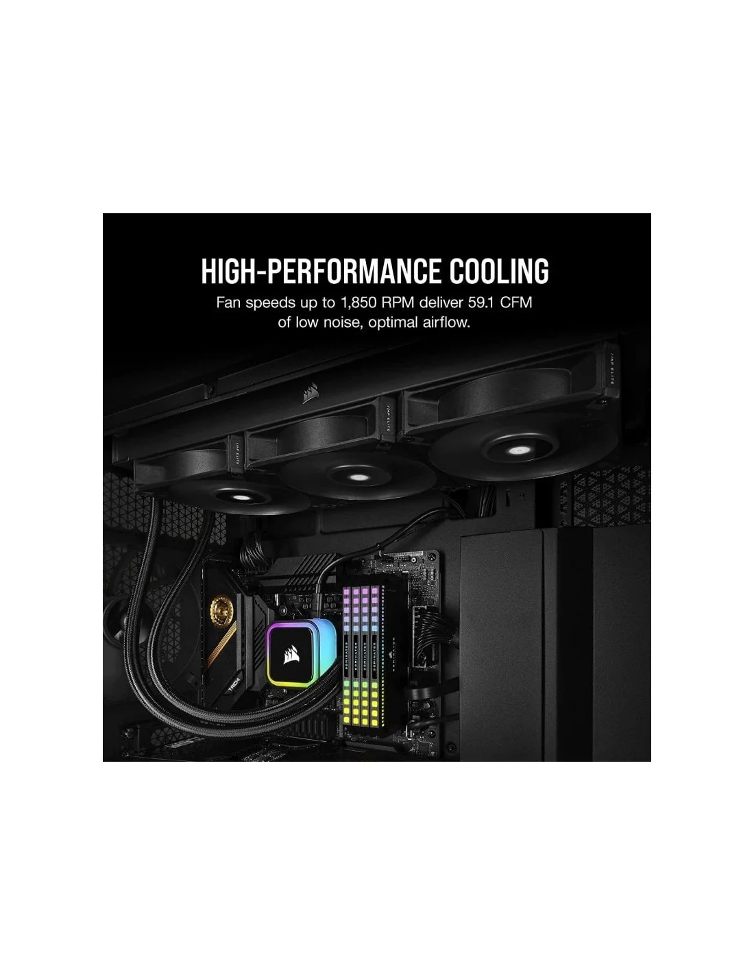 Corsair AF140 Elite 140 mm PWM Ventilador con Rodamiento Dinámico Líquido 140mm Negro