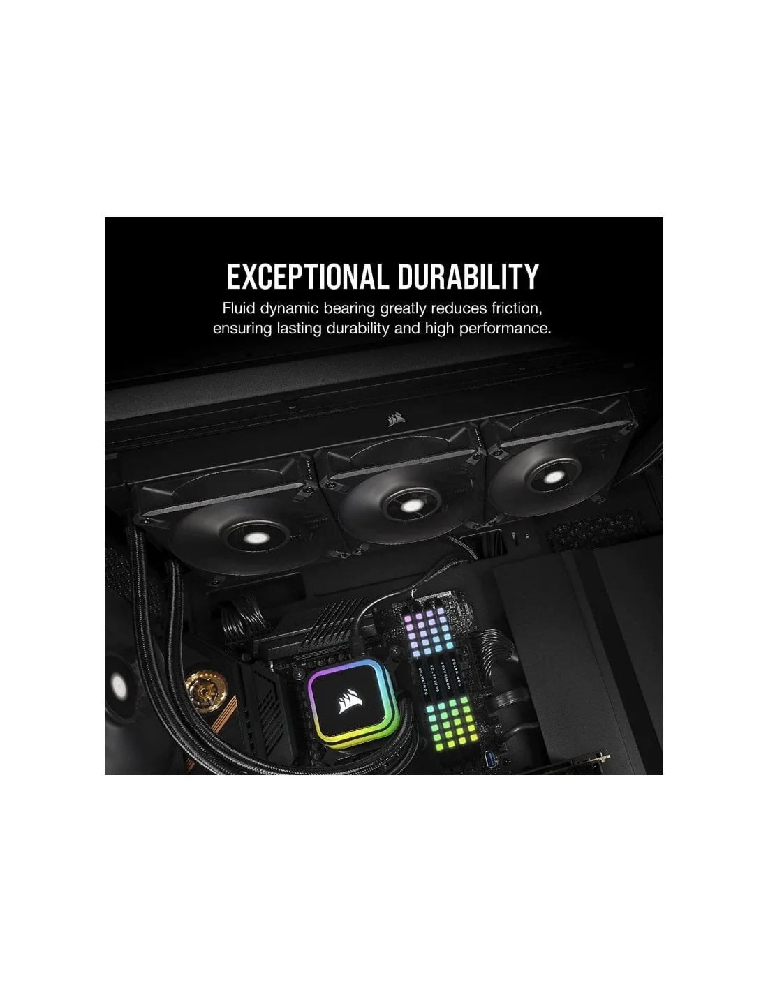 Corsair AF140 Elite 140 mm PWM Ventilador con Rodamiento Dinámico Líquido 140mm Negro