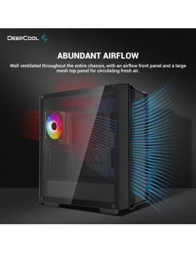 DeepCool CC560 ARGB V2 Cristal Templado USB 3.2 Negra