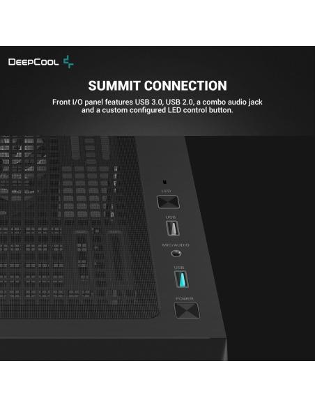 DeepCool CC560 ARGB V2 Cristal Templado USB 3.2 Negra