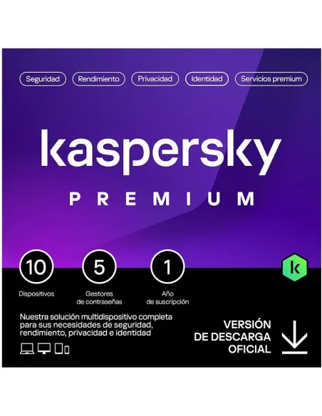 Kaspersky Premium 10 Dispositivos 1 Año ESP
