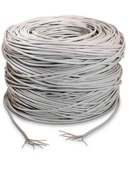 Aisens A133-0208 Bobina de Cable de Red RJ45 Cat5E UTP 100 m Gris