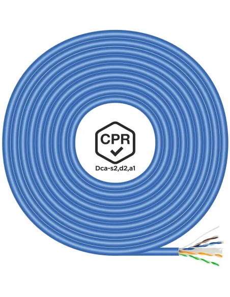 Aisens A135-0662 Bobina de Cable de Red RJ45 Cat.6 U/UTP LSHZ 100 m Azul