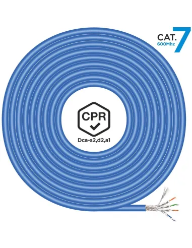 Aisens A135-0664 Bobina de Cable de Red RJ45 Cat.7 S-FTP LSHZ 100 m Azul