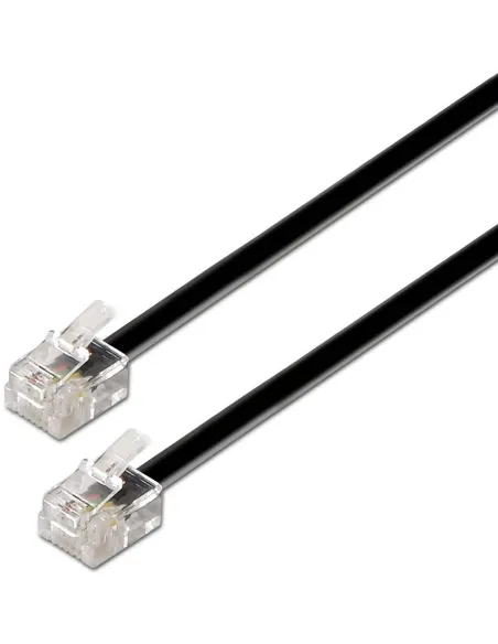 Aisens A143-0319 Cable de Teléfono RJ-11 6P4C 2 m Negro