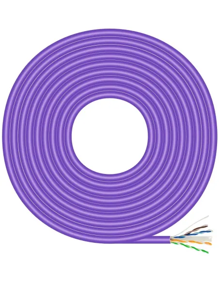 Aisens A135-0749 Bobina de Cable de Red RJ45 Cat.6 UTP LSHZ 500M Violeta