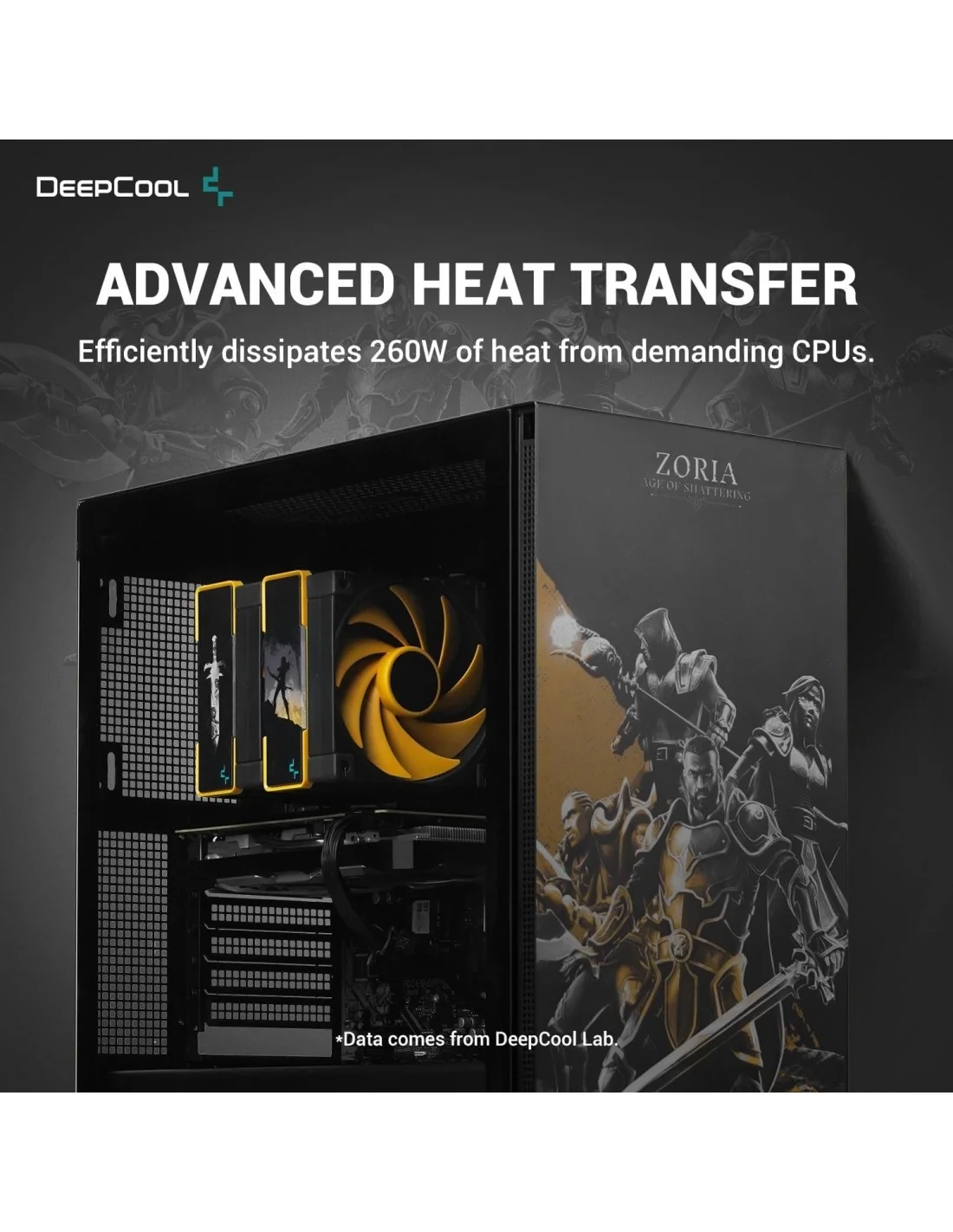 DeepCool AK620 Zero Dark Zoria Ventilador CPU 120mm Negro/Amarillo