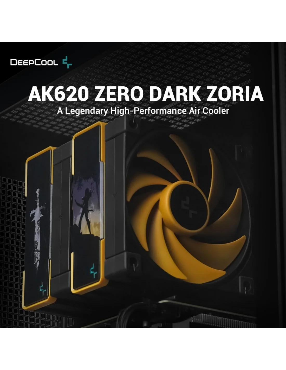 DeepCool AK620 Zero Dark Zoria Ventilador CPU 120mm Negro/Amarillo