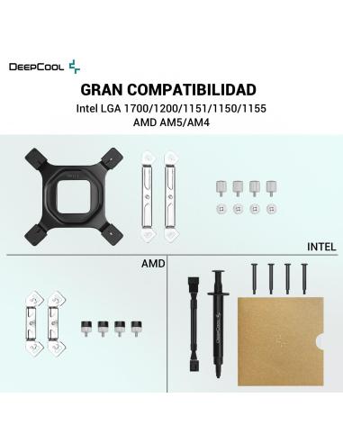 DeepCool AN600 Ventilador CPU Perfil Bajo 120mm Negro