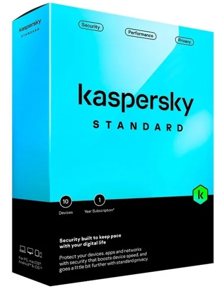 Kaspersky Standard 10 Dispositivos 1 Año