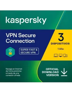 Kaspersky VPN Secure Connection 3 Dispositivos 1 Año Licencia Electrónica (ESD)-WSSVHO0524