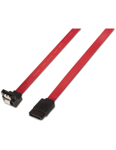 Aisens A130-0156 Sata III 7-Pin a Sata III 7-Pin con Anclaje y Acodado 50 cm Rojo