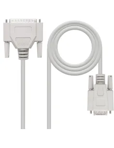 Nanocable 10.14.0802 Cable de Serie DB25 Macho a DB9 Hembra 1,8 m Beige-CABL29731