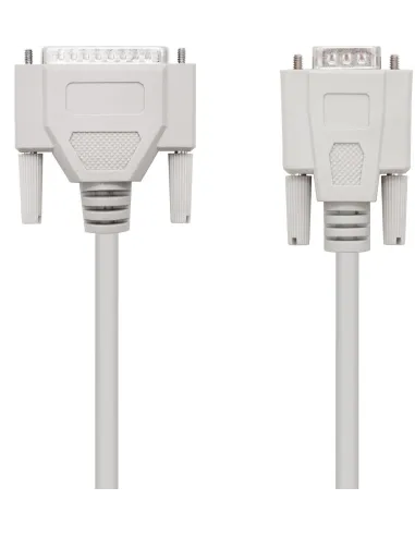 Nanocable 10.14.0802 Cable de Serie DB25 Macho a DB9 Hembra 1,8 m Beige