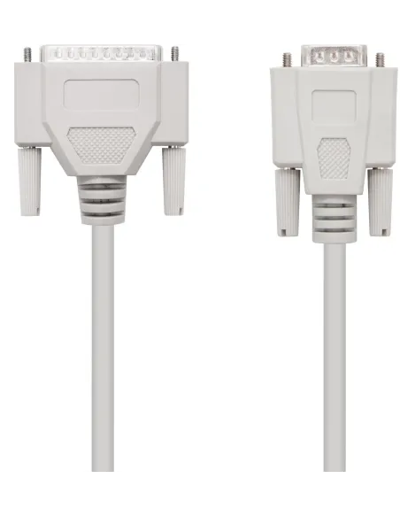 Nanocable 10.14.0802 Cable de Serie DB25 Macho a DB9 Hembra 1,8 m Beige