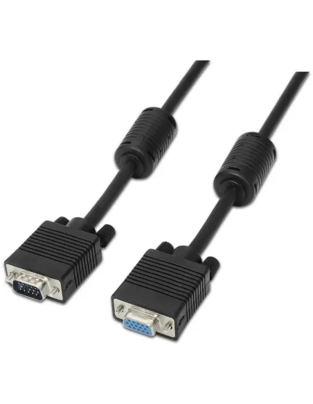 Aisens A113-0078 Cable SVGA VGA Macho a VGA Hembra QXGA 1,8 m Negro