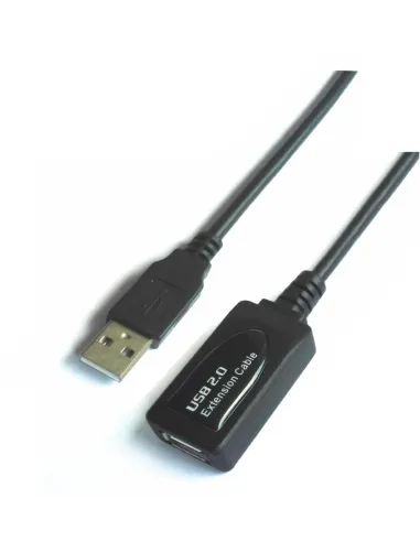 Aisens A101-0018 Cable Prolongador USB 2.0 USB-A Macho a USB-A Hembra 5M Negro