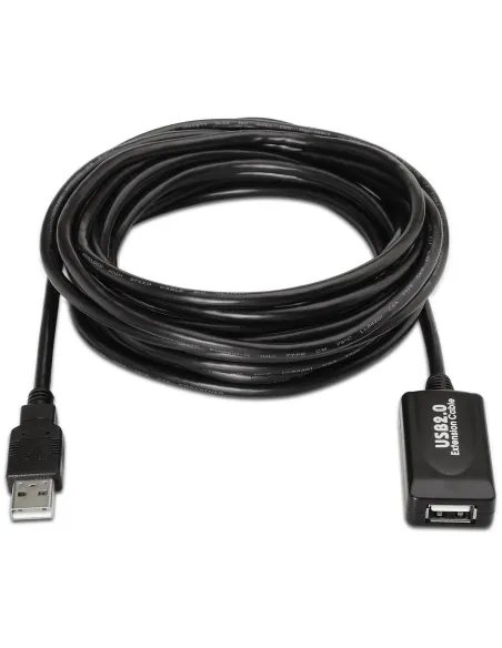Aisens A101-0018 Cable Prolongador USB 2.0 USB-A Macho a USB-A Hembra 5M Negro