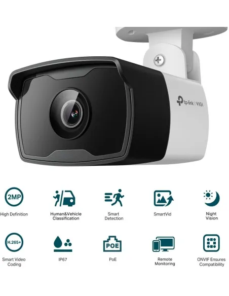TP-Link VIGI C320I Cámara de Videovigilancia de Exterior Tipo Bullet IP67 2.8mm 2MP Blanca
