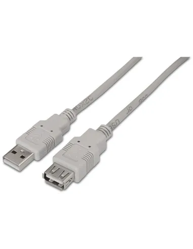 Aisens A101-0013 Cable de Extensión USB 2.0 USB-A a USB-A 1.8M Beige