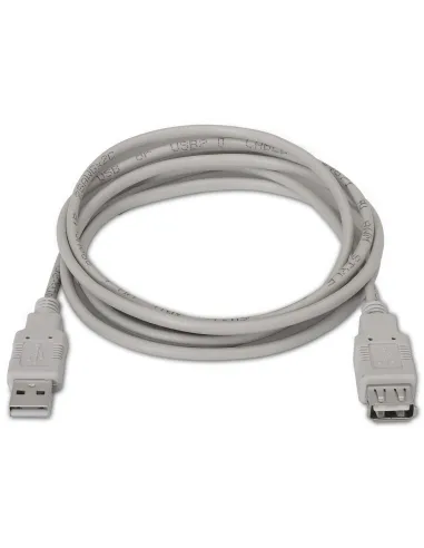 Aisens A101-0013 Cable de Extensión USB 2.0 USB-A a USB-A 1.8M Beige