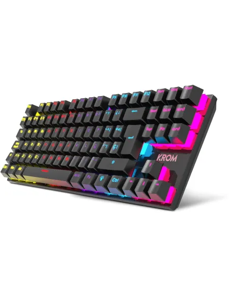 Krom Kasic TKL Rainbow Teclado Gaming Negro