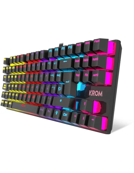 Krom Kasic TKL Rainbow Teclado Gaming Negro