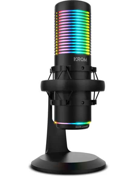 KROM KAZE Micrófono Rgb Negro