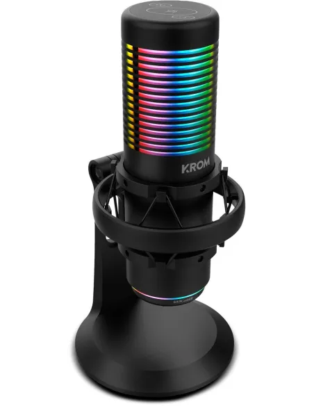 KROM KAZE Micrófono Rgb Negro