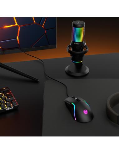 KROM KAZE Micrófono Rgb Negro