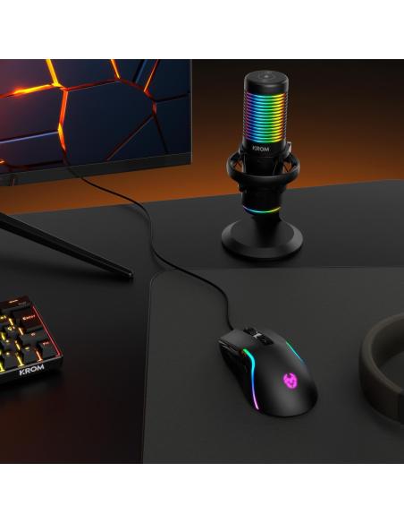 KROM KAZE Micrófono Rgb Negro