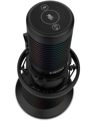 KROM KAZE Micrófono RGB Negro