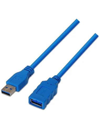 Aisens A105-0045 Cable de Extensión USB 3.2 GEN 1 (3.1 GEN 1) USB-A Macho a USB-A Hembra 1M Azul