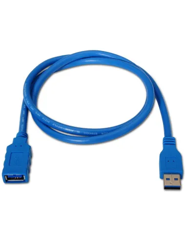 Aisens A105-0045 Cable de Extensión USB 3.2 GEN 1 (3.1 GEN 1) USB-A Macho a USB-A Hembra 1M Azul