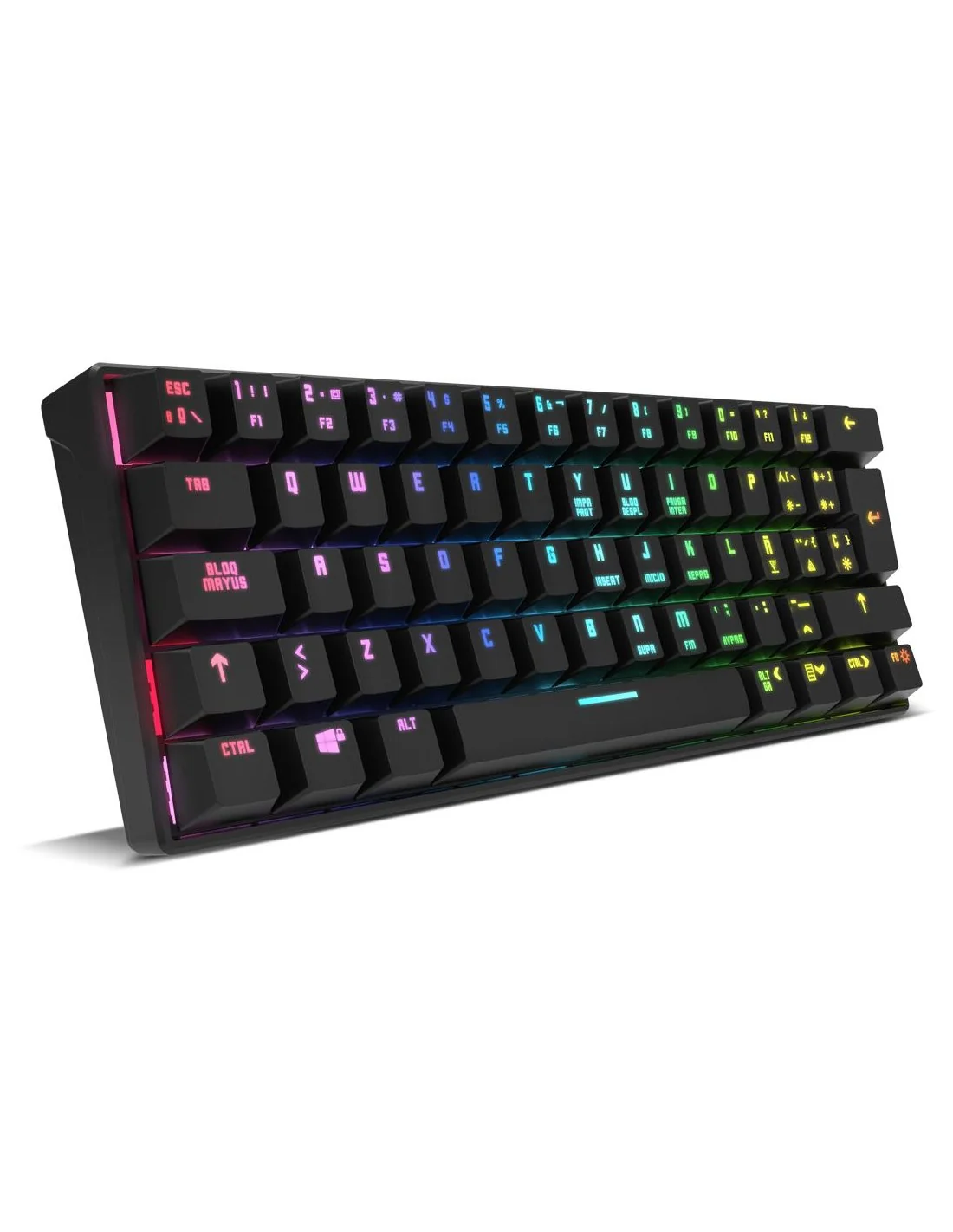 Krom Kluster Teclado Mini Mecánico RGB USB/Bluetooth Switch Outemu Red