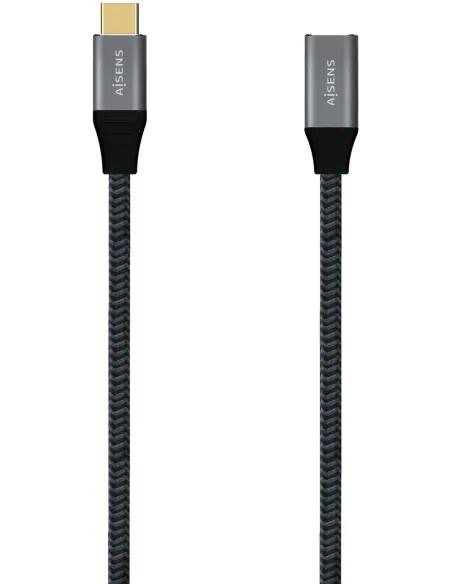 Aisens A107-0635 Cable USB 3.2 Gen 2x2 USB-C a USB-C 1M Negro Gris