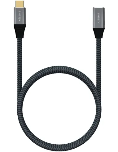 Aisens A107-0635 Cable USB 3.2 Gen 2x2 USB-C a USB-C 1M Negro Gris