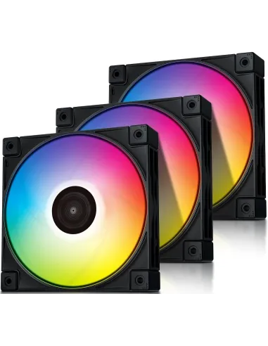 DeepCool FC120 Kit 3 Ventiladores RGB 120mm Negros