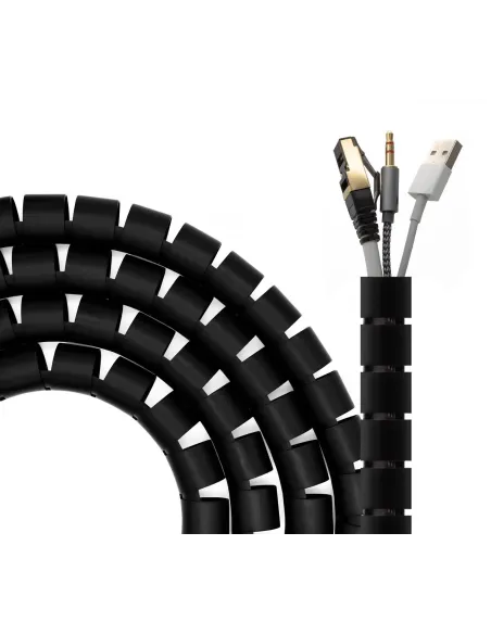 Aisens A151-0604 Organizador de Cable en Espiral 2M Negro