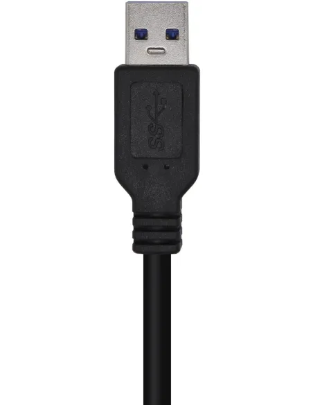Aisens A105-0447 Cable USB 3.2 Gen 1 (3.1 Gen 1) USB-A Macho a USB-A Macho 2M Negro