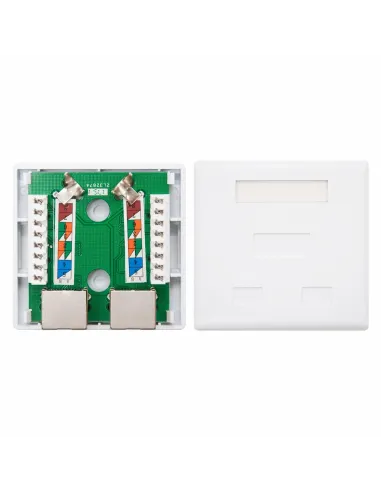 Nanocable 10.21.1102 Roseta de Red RJ45 Cat.5E FTP 2 Tomas Blanco