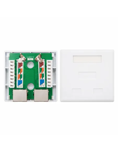 Nanocable 10.21.1102 Roseta de Red RJ45 Cat.5E FTP 2 Tomas Blanco