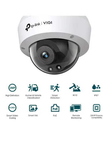 TP-Link VIGI C220I Cámaras de Videovigilancia de Exterior Tipo Domo 4mm IP67 Blanca
