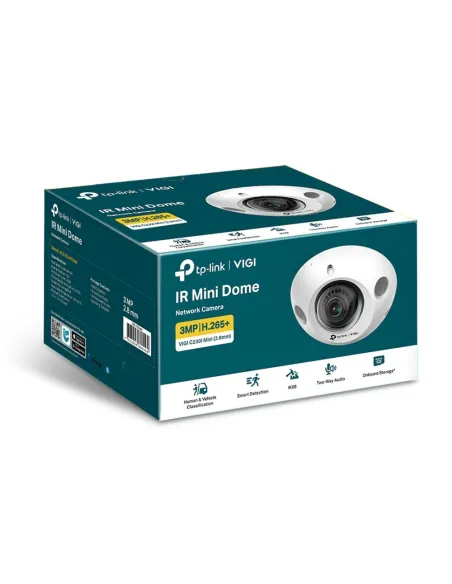 TP-Link VIGI C230I Mini Cámara de Videovigilancia de Exterior Tipo Domo IP67 2.8mm 3MP Blanca